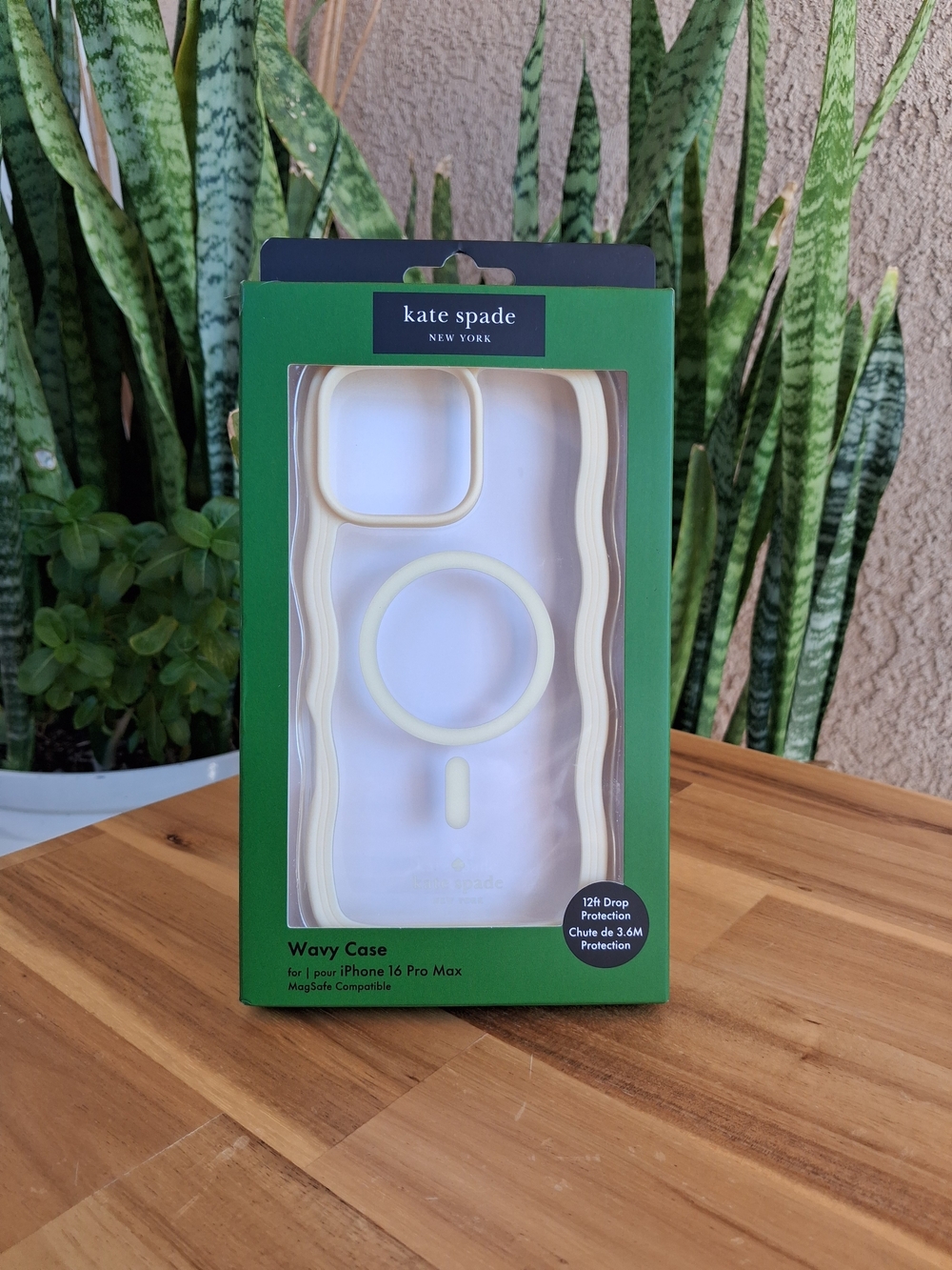 Kate Spade Wavy Case for iPhone 16 Pro Max in Cute Butter Yellow Color